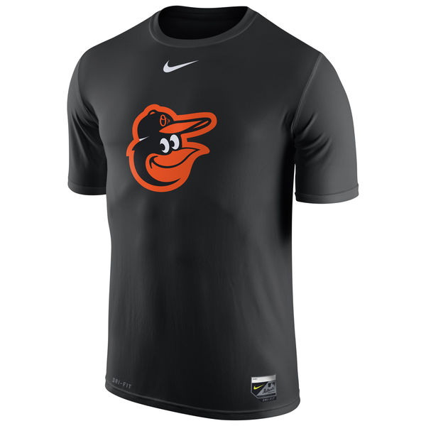 MLB Men Baltimore Orioles Nike Authentic Collection Legend Logo 1.5 Performance TShirt Black->->Sports Accessory
